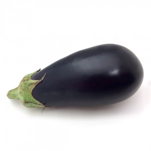 Albergínia negra rodona Km.0 - 1 Ut. 350grs.aprox.